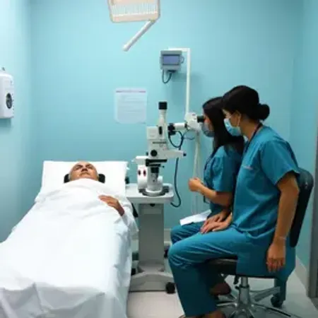 Representante do Ministério da Saúde visita carreta de oftalmologia em Goiânia (GO)