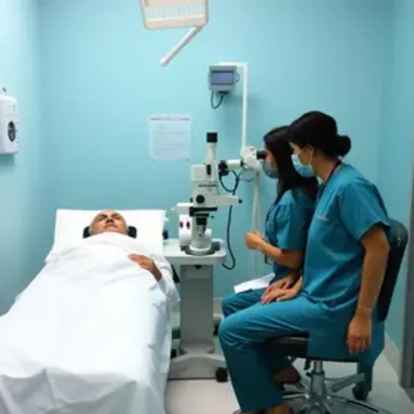 Representante do Ministério da Saúde visita carreta de oftalmologia em Goiânia (GO)